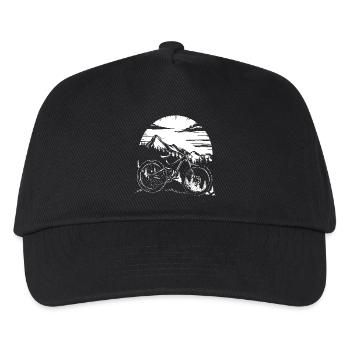 Mountainbike - Kinder Basecap - Schwarz - Vorne