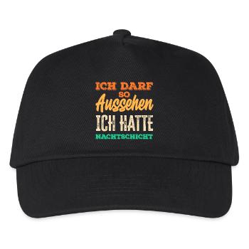 Night shift I'm allowed to look like this - Kids’ Baseball Cap - black - Front