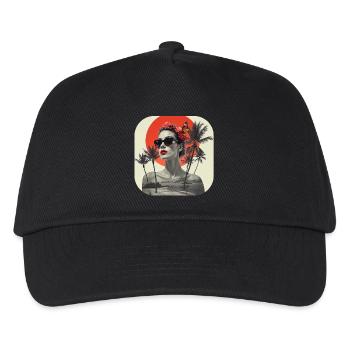 Collage de t-shirts rétro - Casquette de baseball Enfant - noir - Devant
