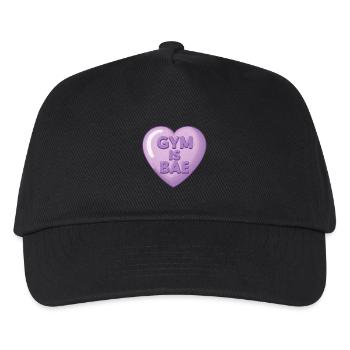 Vintage Heart – Gym Is Bae - Kids’ Baseball Cap - black - Front