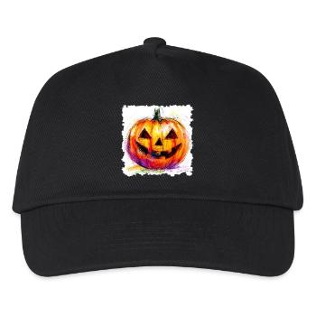 Colorful Pumpkin Jack-O-Lantern - Kids’ Baseball Cap - black - Front