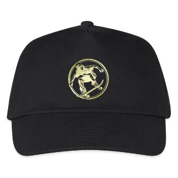 Skateboarding Silhouette Skateboard - Kids’ Baseball Cap - black - Front
