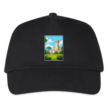 Chaves Portugal Schloss Turm Unter Blauem Himmel Poster - Kinder Basecap - Schwarz - Vorne