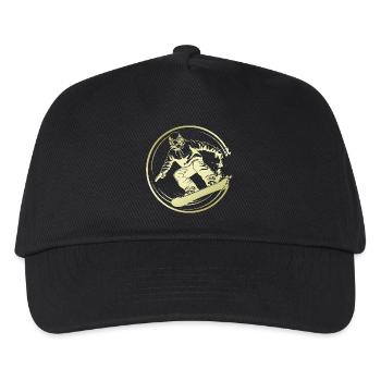Snowboarder Silhouette - Kids’ Baseball Cap - black - Front