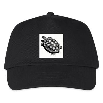 Münz-Schildkröte Geometrie - Kinder Basecap - Schwarz - Vorne