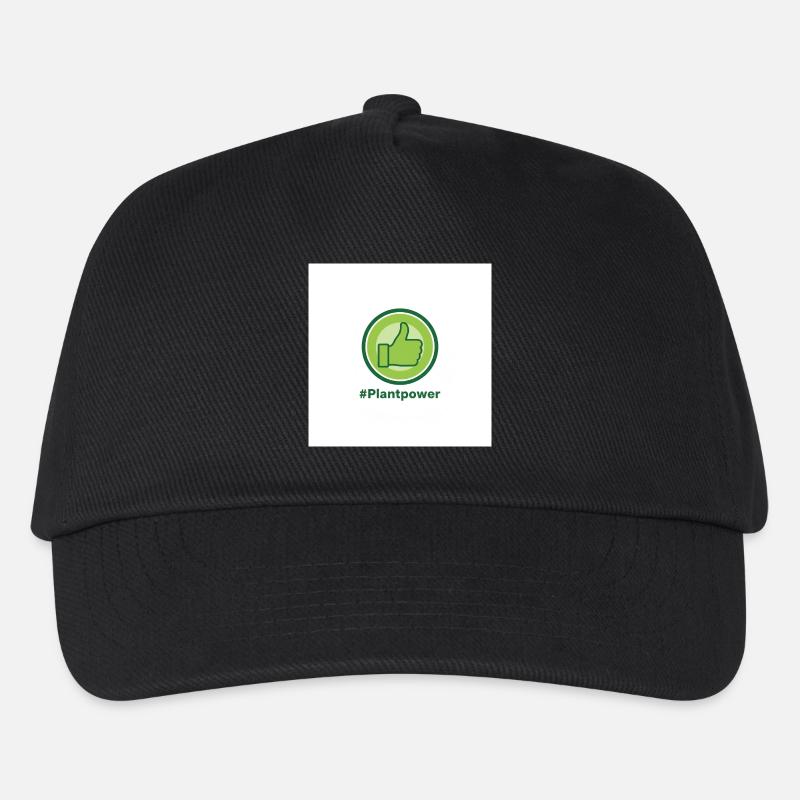 Plantpower Grünes Daumen-Logo - Kinder Basecap - Schwarz