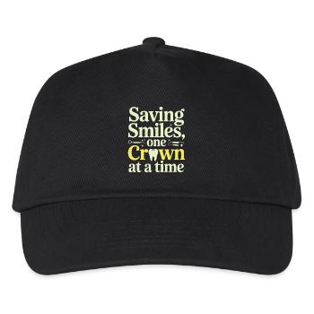 Saving Smiles One Crown At A Time Dental Lab Tech - Kids’ Baseball Cap - black - Front