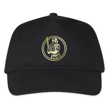 Baseball Silhouette - Kinder Basecap - Schwarz - Vorne