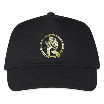 Cricket Silhouette - Kinder Basecap - Schwarz - Vorne