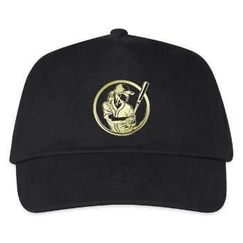 Baseball Silhouette - Kids’ Baseball Cap - black - Front