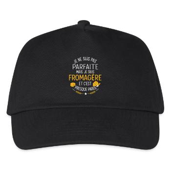 Ich bin nicht perfekt, aber ich bin ein Käser - Kinder Basecap - Schwarz - Vorne