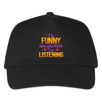 Deaf Deaf Hearing Impairment - Kids’ Baseball Cap - black - Front