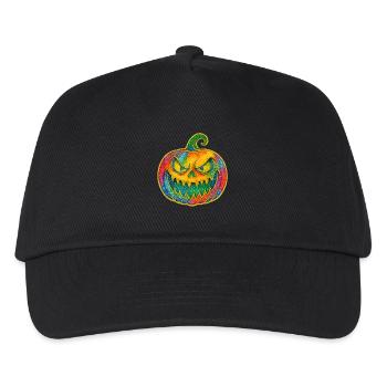 Rainbow Pumpkin Grin - Kids’ Baseball Cap - black - Front