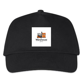 Lager Logo Gabelstapler - Kinder Basecap - Schwarz - Vorne