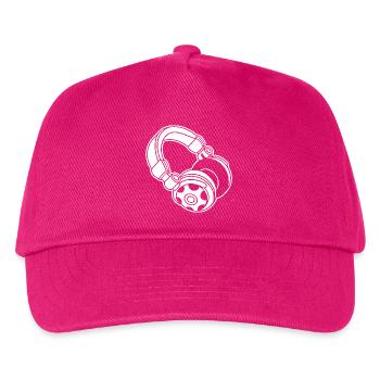Silhouette du casque : DJ & Music Vibes - Casquette de baseball Enfant - fuchsia - Devant