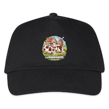 La Normandie C’est Bio-tiful Manche et Cotentin - Casquette de baseball Enfant - noir - Devant