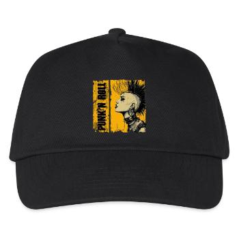 Fille Punk’n Roll - Casquette de baseball Enfant - noir - Devant