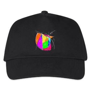 Farbiges Chaoszeichen Kunst - Kinder Basecap - Schwarz - Vorne