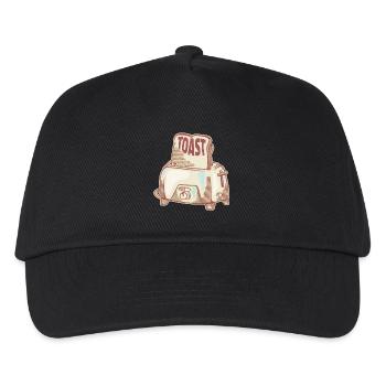 Vintage Toaster Motif Breakfast - Kids’ Baseball Cap - black - Front