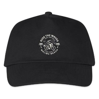 Malibu Surf Vintage Fahrradbrett - Kinder Basecap - Schwarz - Vorne