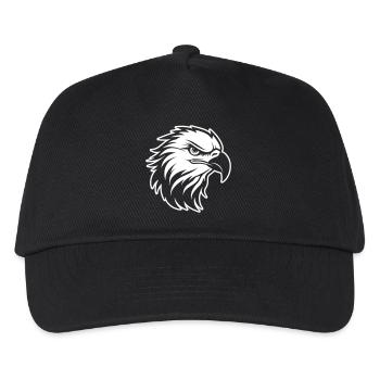 Adler Kopf - Kinder Basecap - Schwarz - Vorne