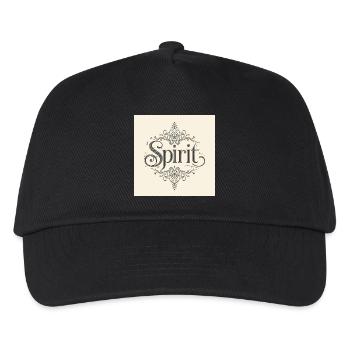 Spirit Ornament Florale Schrift - Kinder Basecap - Schwarz - Vorne