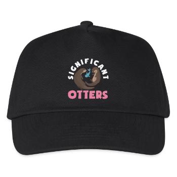 Seeotter Cartoon Fischotter - Kinder Basecap - Schwarz - Vorne