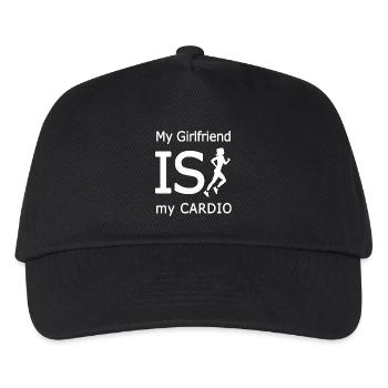 My girlfriend is cardio - Kids’ Baseball Cap - black - Front
