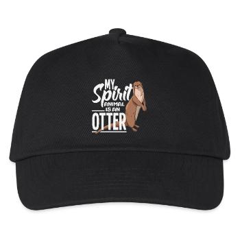 Sea Otter Cartoon Ghost Animal - Kids’ Baseball Cap - black - Front