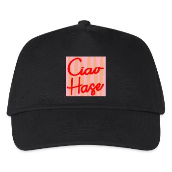 CIAO HASE SELBSTWERT - Kinder Basecap - Schwarz - Vorne