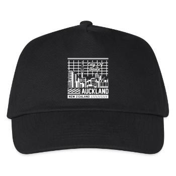 Auckland Neuseeland Reisetrikot - Kinder Basecap - Schwarz - Vorne