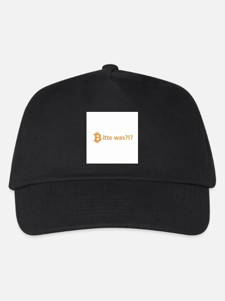 Bitte was?!? Bitcoin Orange - Kinder Basecap - Schwarz