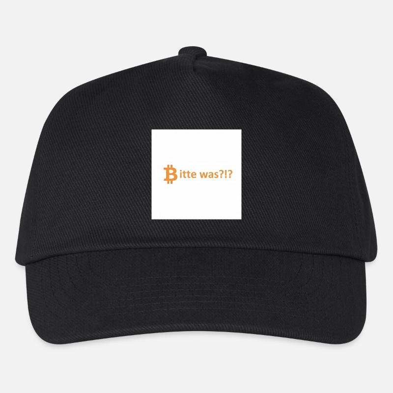 Bitte was?!? Bitcoin Orange - Kinder Basecap - Schwarz