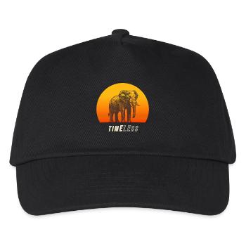 Timeless Elephant – Strength and Tranquility in the Sunset - Kids’ Baseball Cap - black - Front