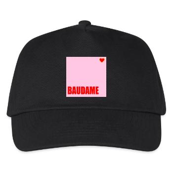 BAUHERRIN BAUDAME HAUSBAU HERZ - Kinder Basecap - Schwarz - Vorne
