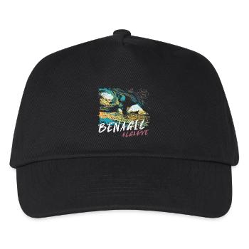 Benagil Höhle Algarve bunte Illustration - Kinder Basecap - Schwarz - Vorne