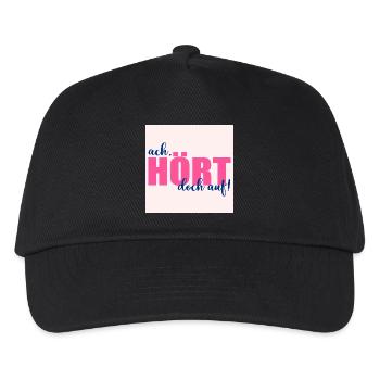 STOP SAYINGS - Kids’ Baseball Cap - black - Front