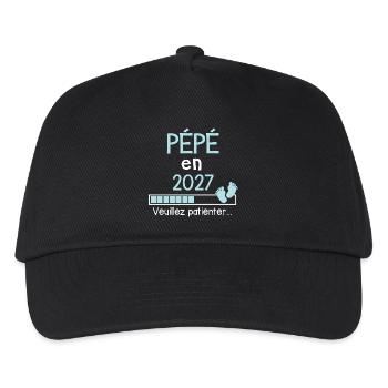 Opa im Jahr 2027 Geschenk Zukunft Opa - Kinder Basecap - Schwarz - Vorne