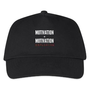 Motivation + Motivation = Explosion - Kinder Basecap - Schwarz - Vorne