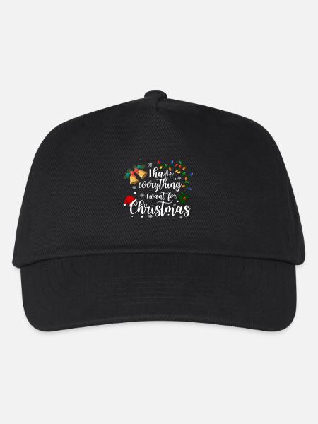 Funny Couple Christmas Shirt - Kids’ Baseball Cap - black