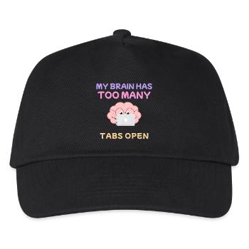 Mon cerveau a trop d’onglets Open Design - Casquette de baseball Enfant - noir - Devant