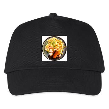 Gericht mit Wurst und Kartoffelpüree - Kinder Basecap - Schwarz - Vorne