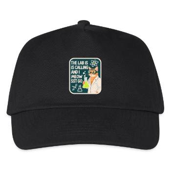 Le labo m’appelle et je miaou va science chat - Casquette de baseball Enfant - noir - Devant