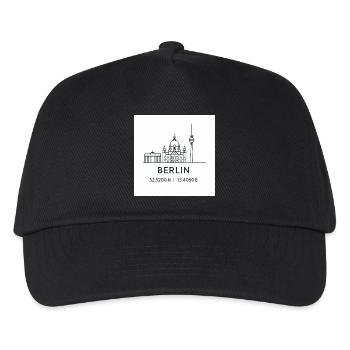 Berlin Line Art Silhouette Point de repère - Casquette de baseball Enfant - noir - Devant