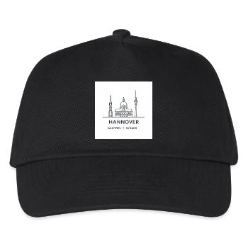 Hanover Line Art Silhouette Landmark - Kids’ Baseball Cap - black - Front