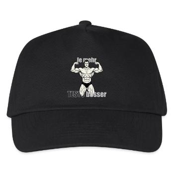 Muscle Hero Power Pose Conception d’impression - Casquette de baseball Enfant - noir - Devant