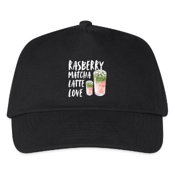 Rasberry Matcha Latte Love Saying Coffee Caffee - Kids’ Baseball Cap - black - Front