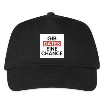 Give dates a chance - Kids’ Baseball Cap - black - Front