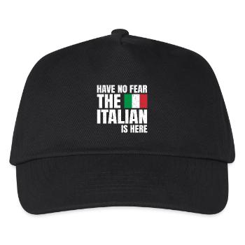 Have No Fear The Italian Is Here Italian Funny - Kids’ Baseball Cap - black - Front