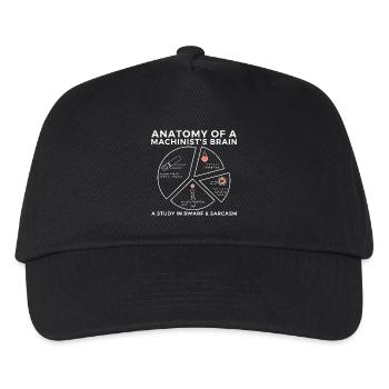 Workshop Humor, Funny Machinist Brain tshirt - Kids’ Baseball Cap - black - Front